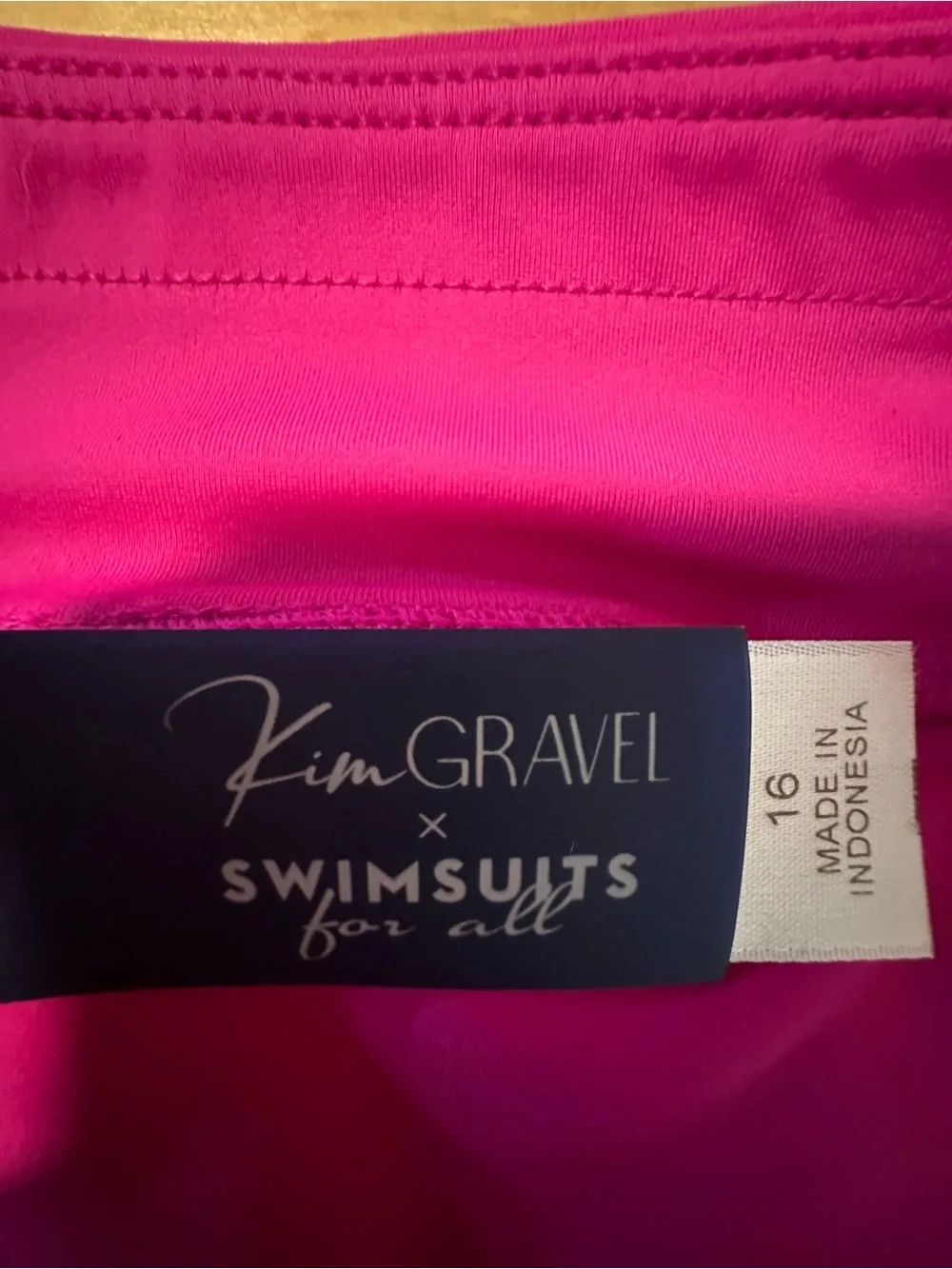 Kim Gravel x Swimsuits For All hot pink swim shorts lined size 16